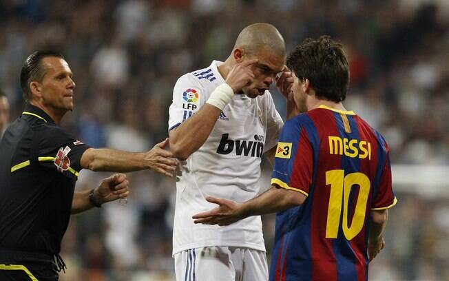 A habilidade de Messi deixa seus marcadores irritados. Foi assim com Pepe, do Real Madrid, na semifinal da Liga dos Campeões deste ano. Foto: Getty Images