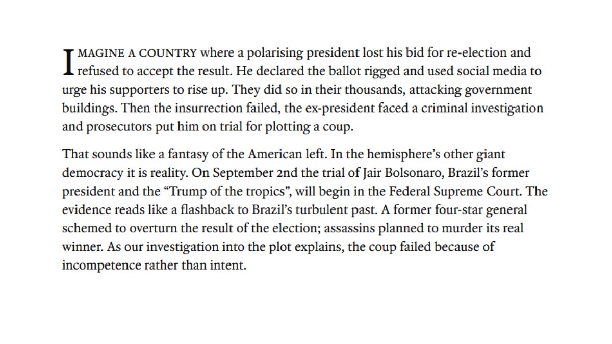 Jair Bolsonaro e Trump foram criticados pela The Economist Jair Bolsonaro e Trump foram criticados pela The Economist