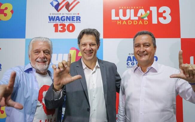 Rui Costa (direita) ganha força para substituir Fernando Haddad como candidato do PT em 2022