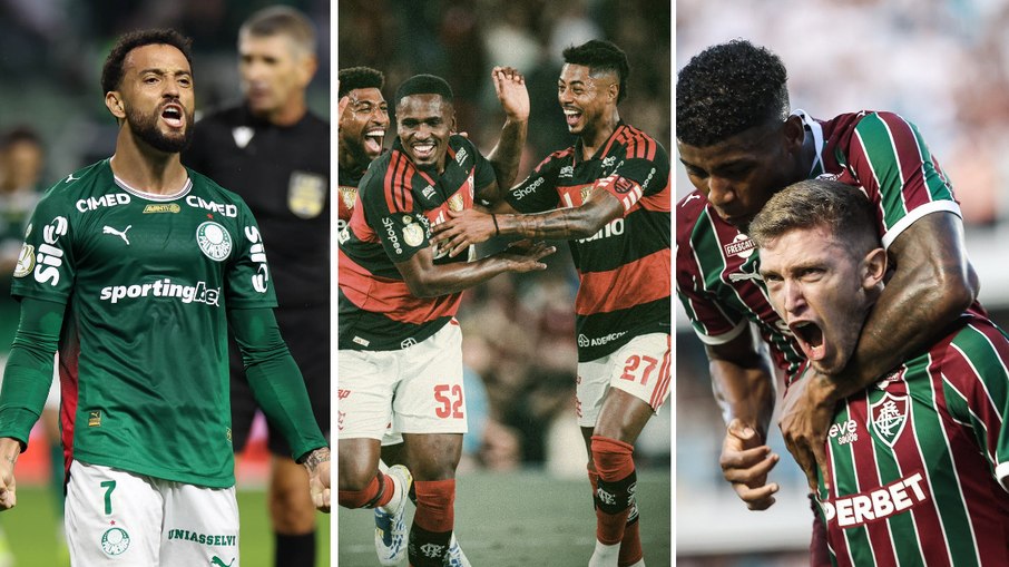 Palmeiras, Flamengo e Fluminense são os três primeiros do Brasileirão