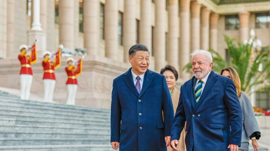 Lula e Xi Jinping em sua visita oficial à China - 14.04.2023