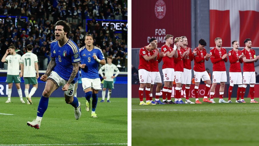 Itália e Dinamarca buscam a classificação para a Copa do Mundo