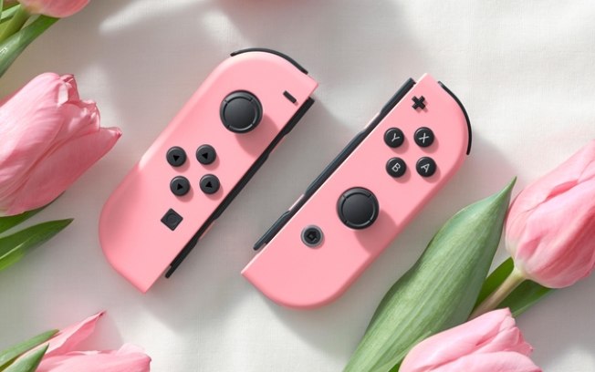 Nintendo Switch ganha controle rosa para celebrar jogo da Princesa Peach