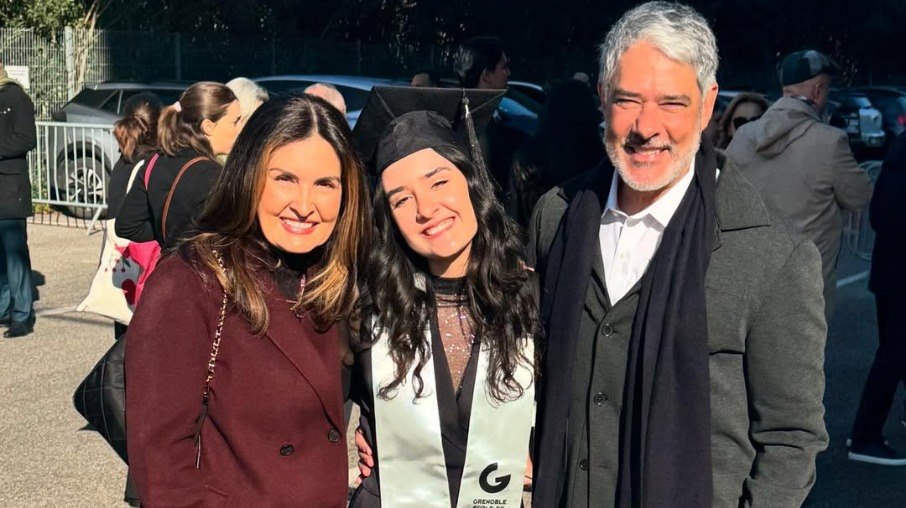 Laura Bonemer com os pais, Fátima Bernardes e William Bonner Laura Bonemer com os pais, Fátima Bernardes e William Bonner