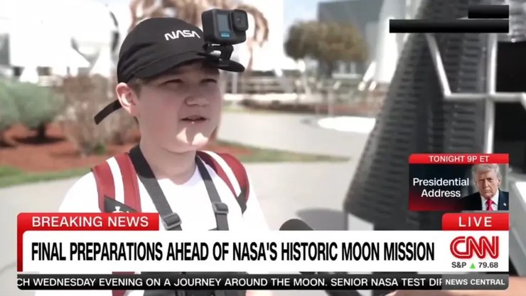 Artemis II leva astronautas à Lua e empolga jovem fã