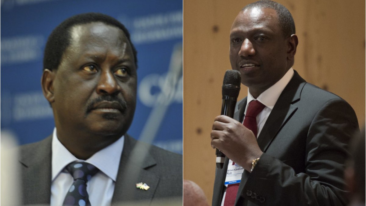 Raila Odinga e o vice-presidente William Ruto são os principais favoritos na disputa pela presidência do país