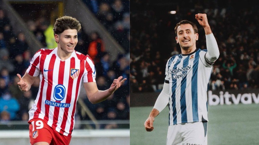 Julián Alvarez e Oyarzabal são os artilheiros de Atlético de Madrid e Real Sociedad
