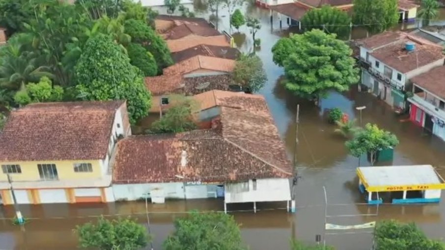 A cidade de Presidente Juscelino, no Maranhão, está debaixo d'água