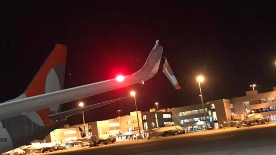 Avião da Gol ficou danificado após se chocar com outra aeronave em Viracopos