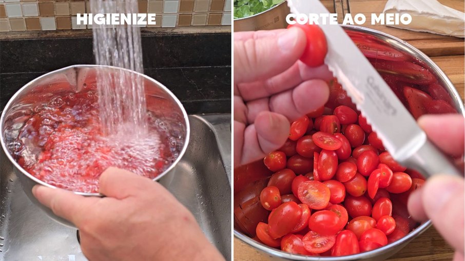 Preparação dos tomates Preparação dos tomates