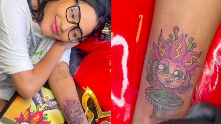 Flay tatuou a sua personagem “Vitória Régia” campeã do The Masked Singer