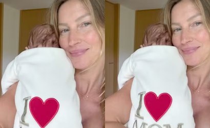 Gisele Bündchen posta foto do caçula pela primeira vez