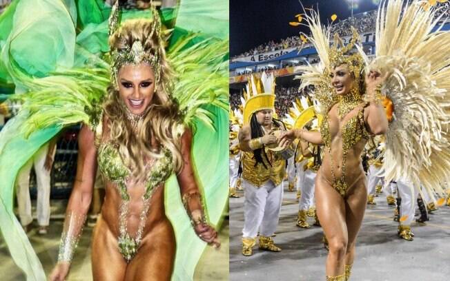 Rainha do Peruche, Priscilla Santtana, usa fantasia parecida com a que Juju Salimeni usou no ano passado
