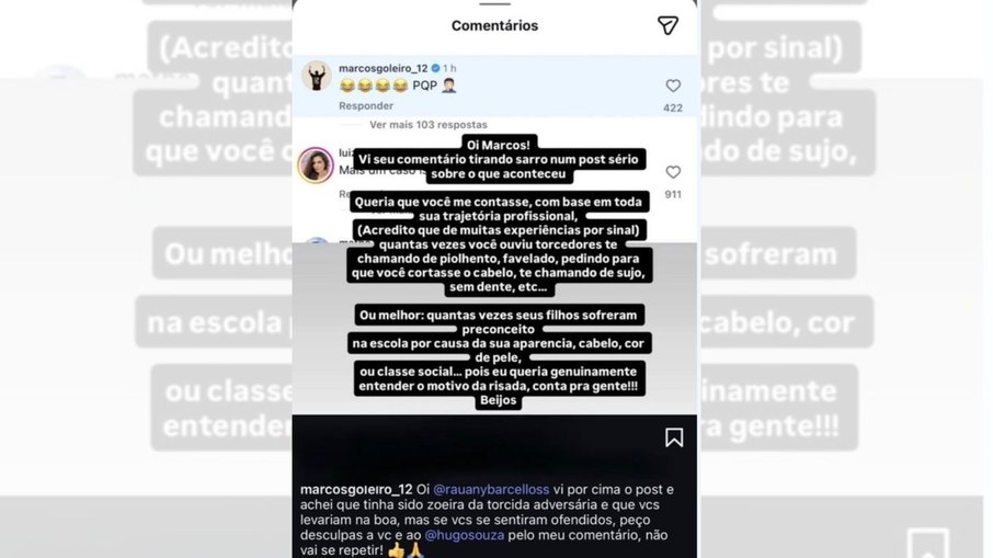Marcos se desculpa