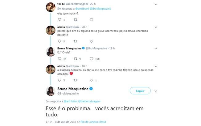 Bruna Marquezine rebate fãs sobre fim de seu relacionamento com Neymar