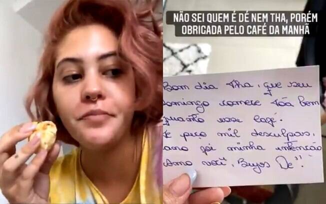 Dora Figueiredo come cesta de café da manhã de outra pessoa e é detonada na internet