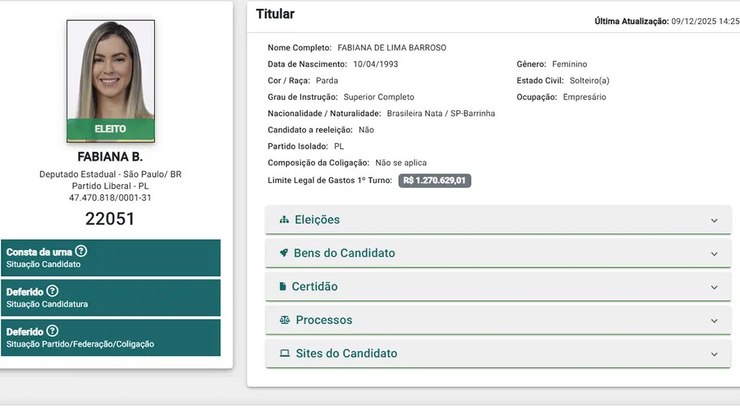 Deputada do "blackface" se declarou
parda à Justiça Eleitoral