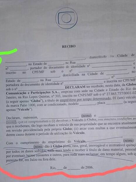 Documento oferecido a Marcelo tinha cláusula abusiva 