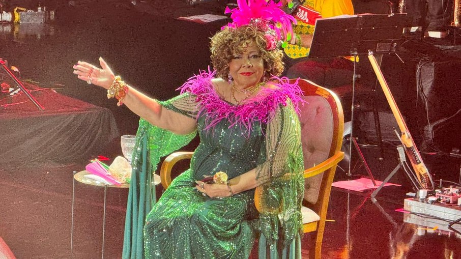 Alcione se apresentou no camarote Brahma.