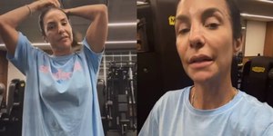 Ivete Sangalo volta a treinar após cirurgia no rosto: “Titânio”