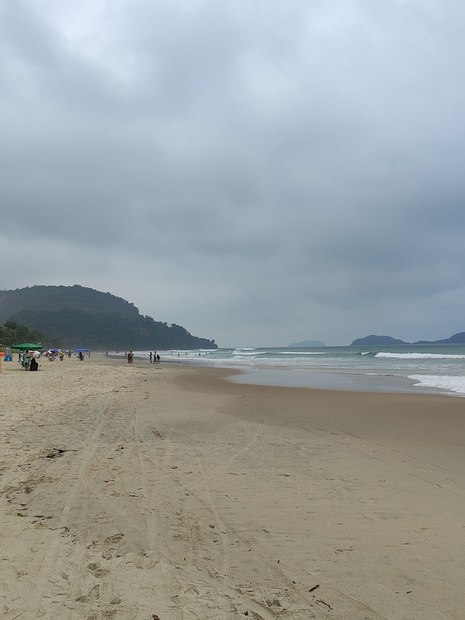 A praia de Juquehy em São Sebastião no Litoral Norte de São Paulo