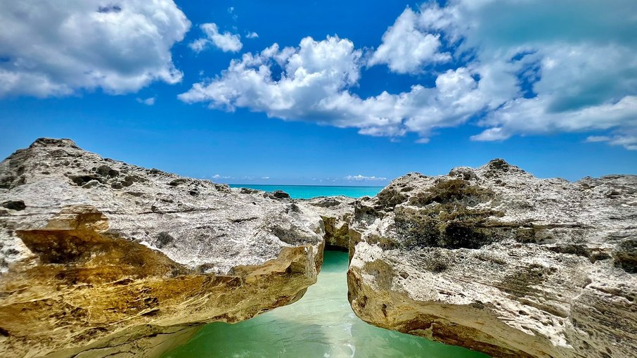 Uma das paisagens mais bonitas é a Ocean Cay, reserva privada da MSC nas Bahamas, uma das paradas do navio 