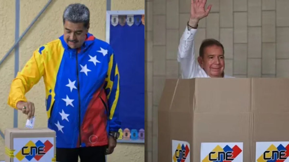 Maduro e Urrutia votam em Caracas