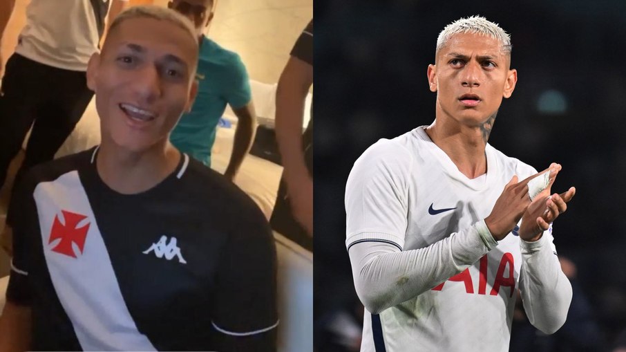 Richarlison já apareceu nas redes sociais com a camisa do Vasco Richarlison já apareceu nas redes sociais com a camisa do Vasco