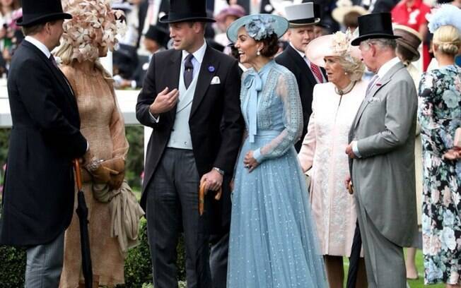 William e Kate Middleton durante evento da Família Real