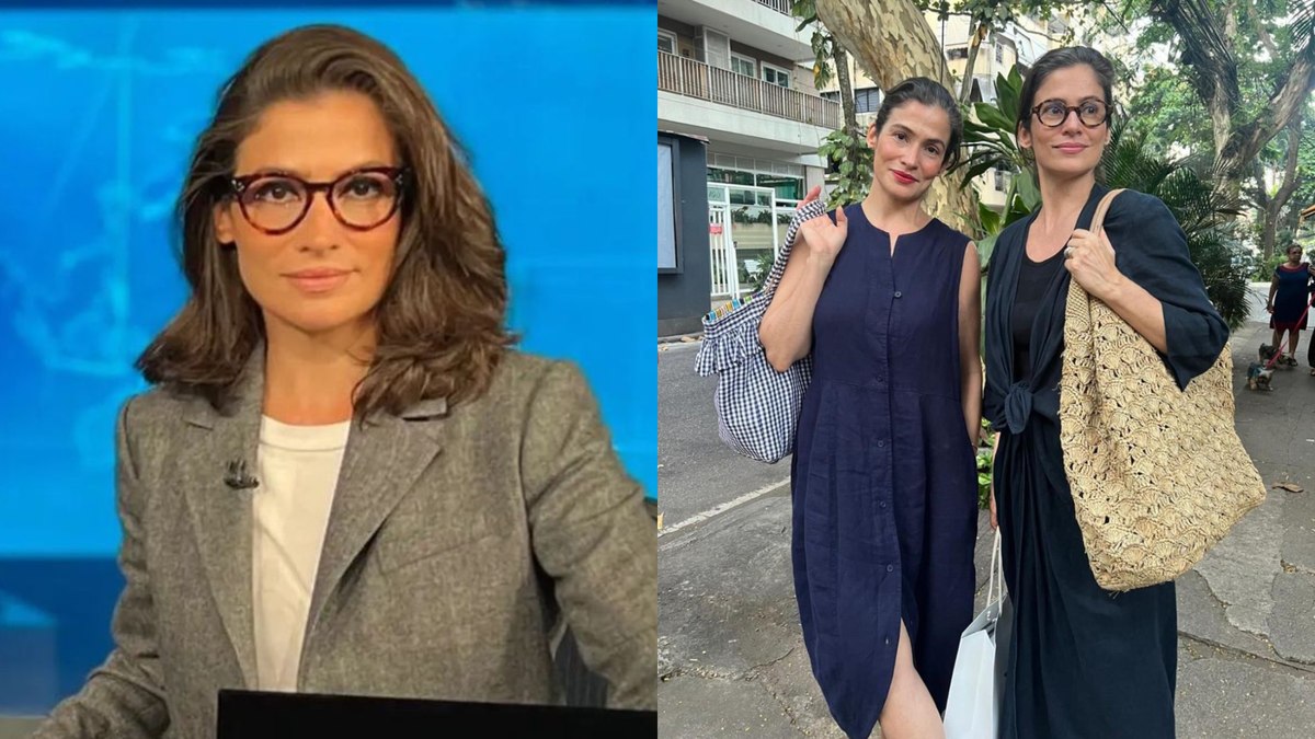 Renata Vasconcellos confunde web com foto com a irmã gêmea