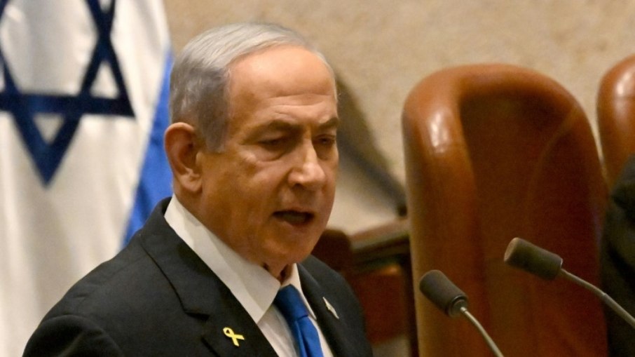 O primeiro-ministro israelense, Benjamin Netanyahu, em 28 de outubro de 2024, em Jerusalém