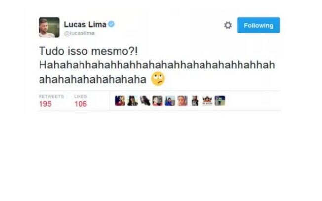 ?Lucas Lima já provocou o Palmeiras o Twitter
