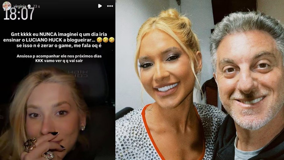 Virginia ensina Luciano Huck a ser blogueiro
