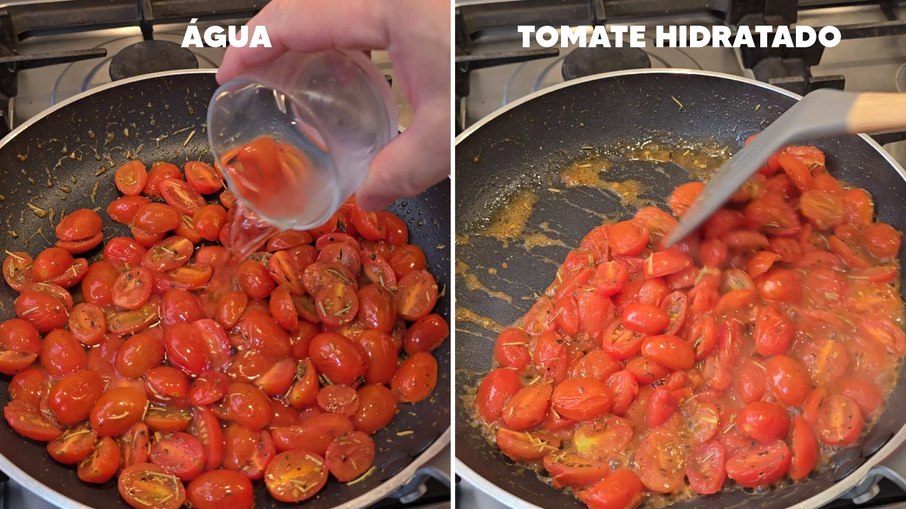 Hidratação ds tomates Hidratação ds tomates