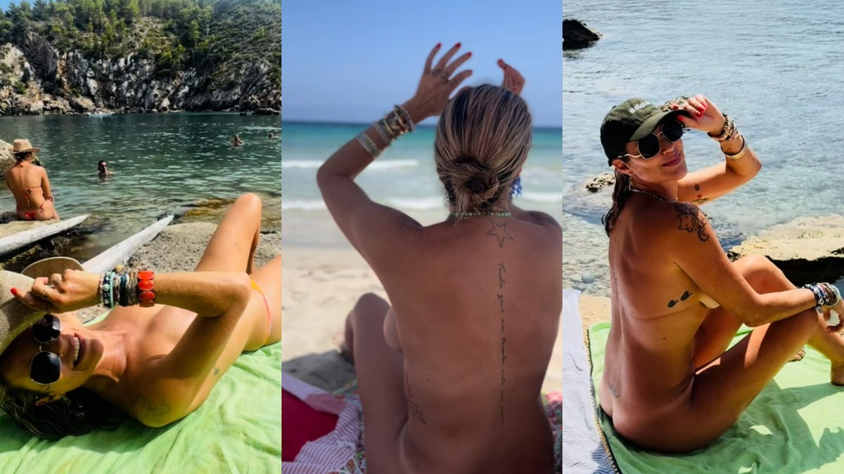 Luana Piovani curte praia de nudismo em Ibiza
