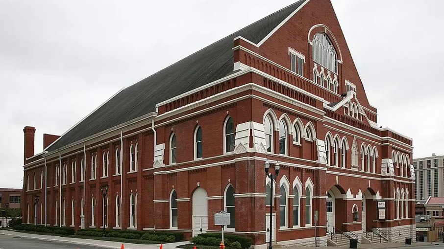 A casa de shows The Ryman Auditorium, a mais tradicional de Nashville, a capital da música country, nos Estados Unidos 