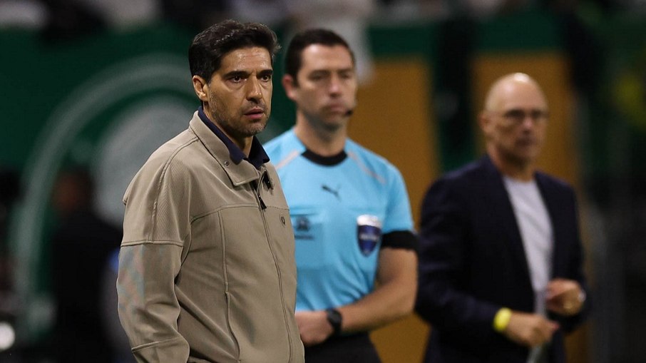 Abel Ferreira durante jogo da Libertadores