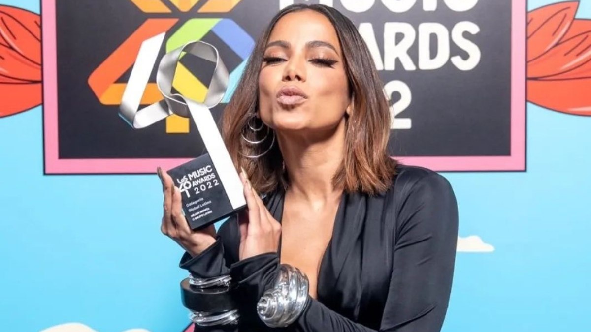 Anitta venceu a categoria 'Melhor Cantora Latina' no premiação musical 'Los 40' 