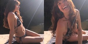 Isis Valverde posa de biquíni e encanta seguidores