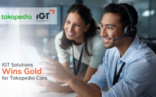 IGT Solutions Wins Gold para Tokopedia Care