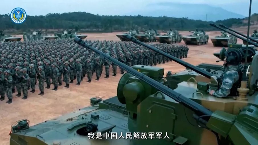 China faz exercícios militares no continente