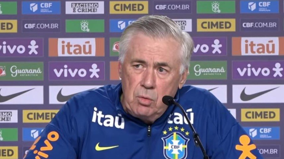 Técnico da Seleção, Carlo Ancelotti deu entrevista nesta terça-feira (3), véspera do confronto contra o Chile