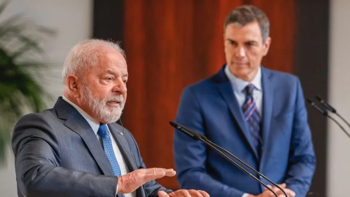 Lula durante discurso em Madri, na Espanha