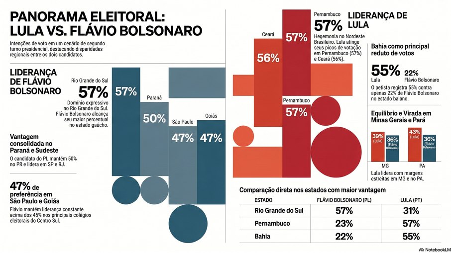 Panorama eleitoral: Lula x Flávio