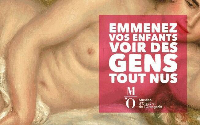 Museu na França faz campanha sugerindo aos pais levar os filhos para ver 
