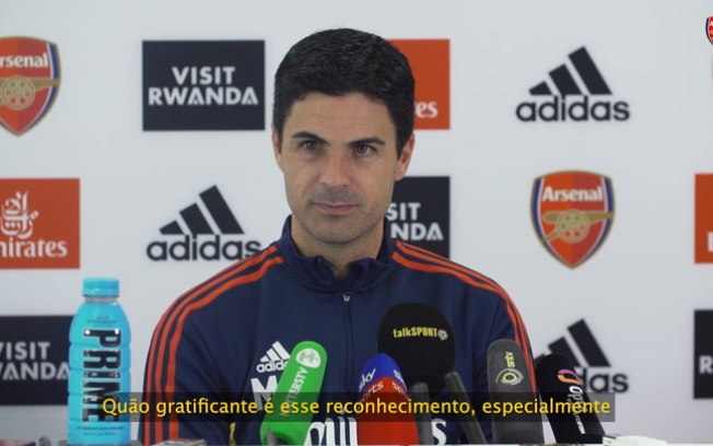 Arteta exalta evolução do Arsenal após ser eleito melhor técnico do mês