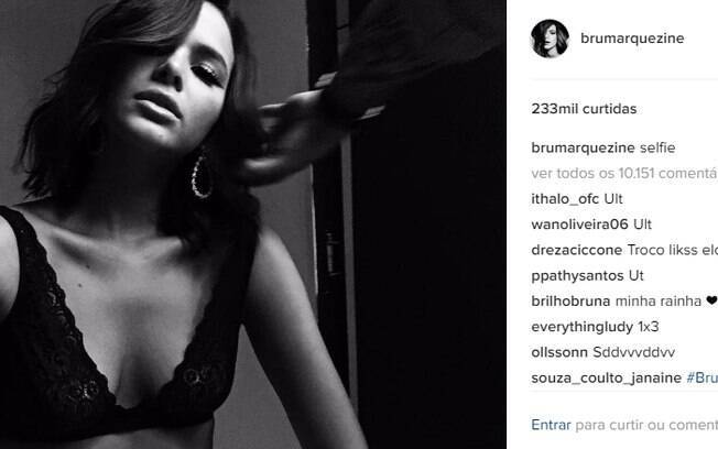A atriz brasileira tem milhares de seguidores