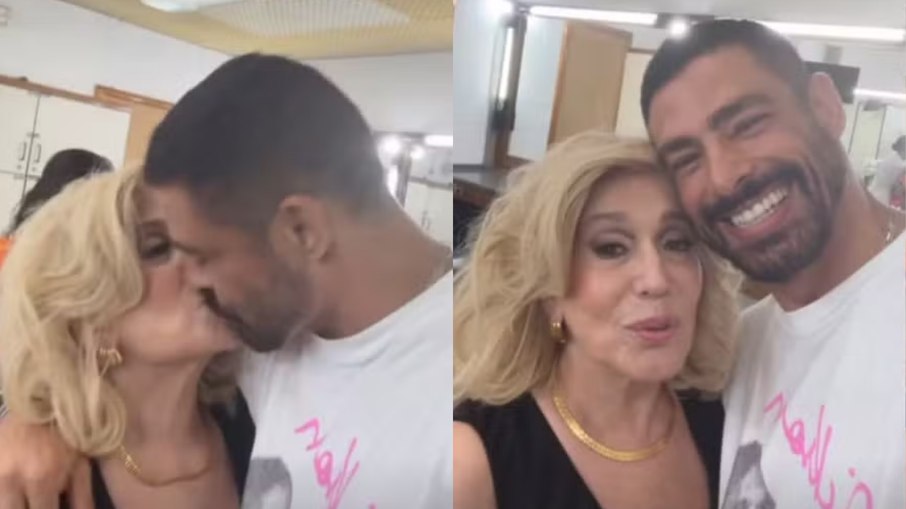 A veterana surgiu com uma peruca loira no registro. A veterana surgiu com uma peruca loira no registro.