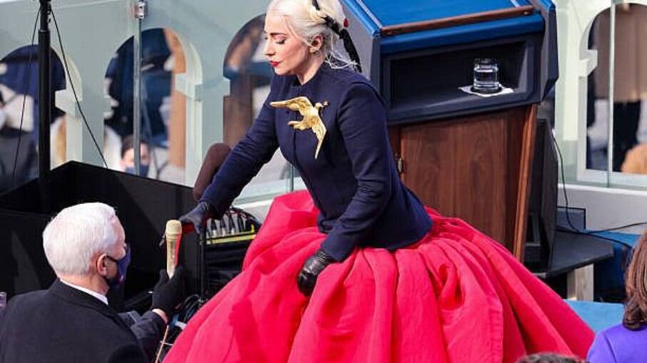 Lady Gaga usou vestido à prova de balas