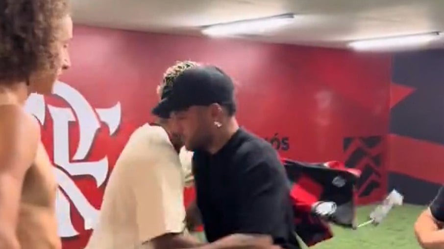 Neymar e Gabigol se encontraram no Maracanã